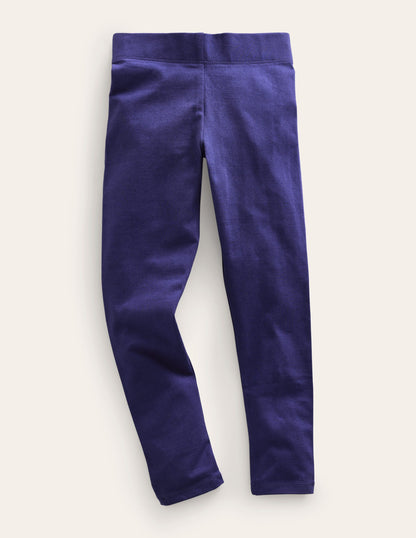 Plain Leggings-Starboard Blue