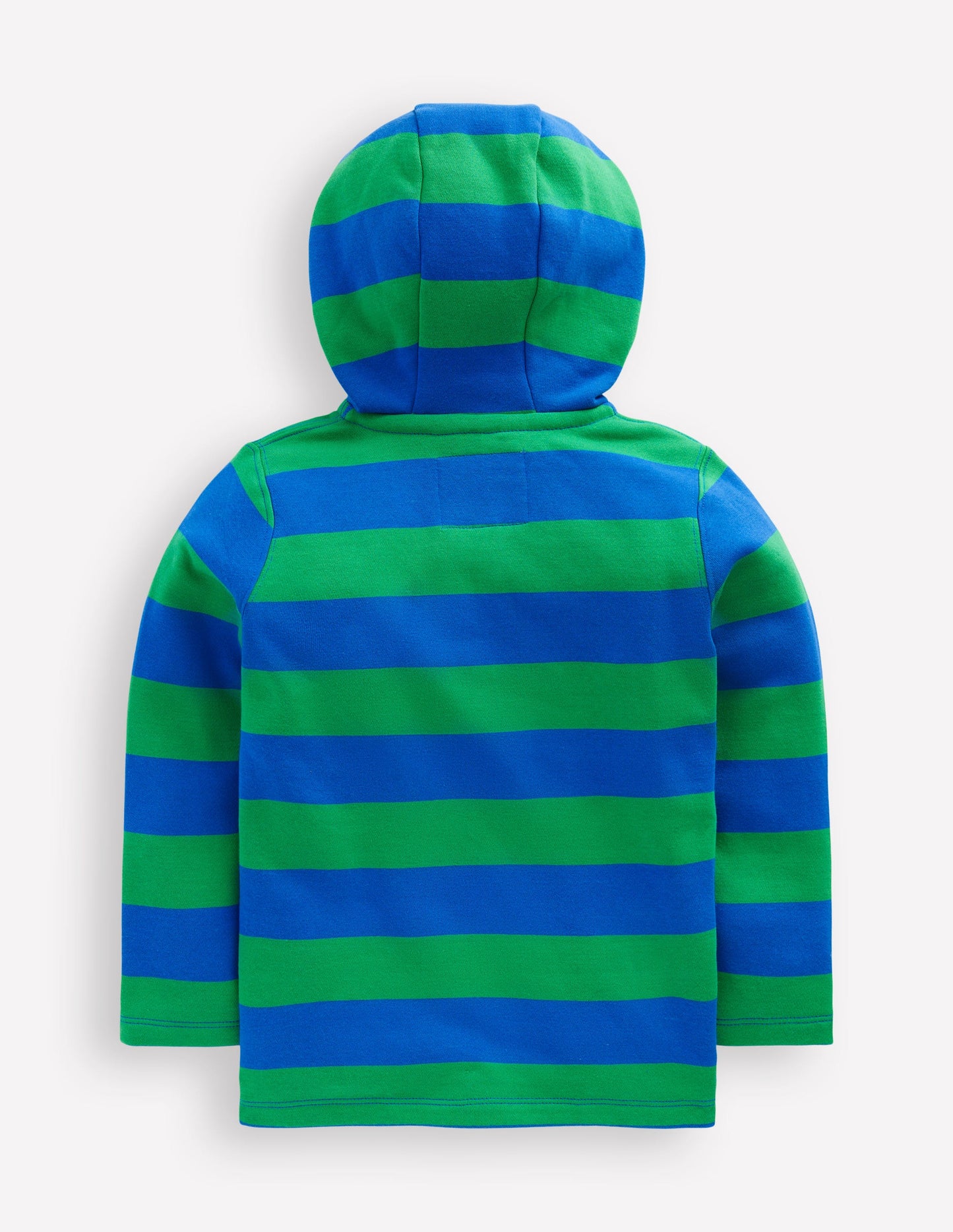 Button Down Hoody-Sapling Green/ Kingfisher Blue