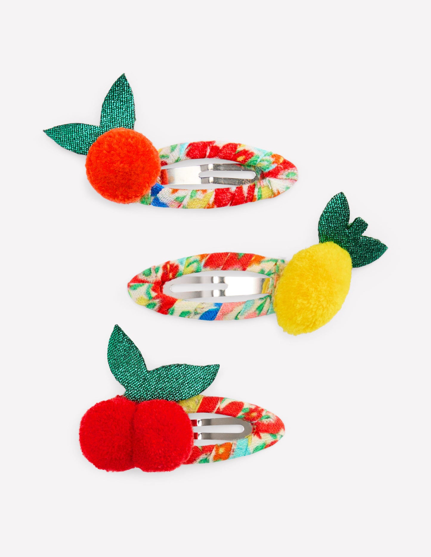 3 Pack Hair Clips-Fruit