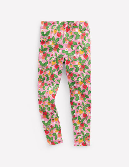 Everyday Fun Leggings-Cosmos Pink Strawberry Patch-1
