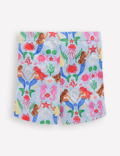 Cartwheel Shorts-Blue Mermaid