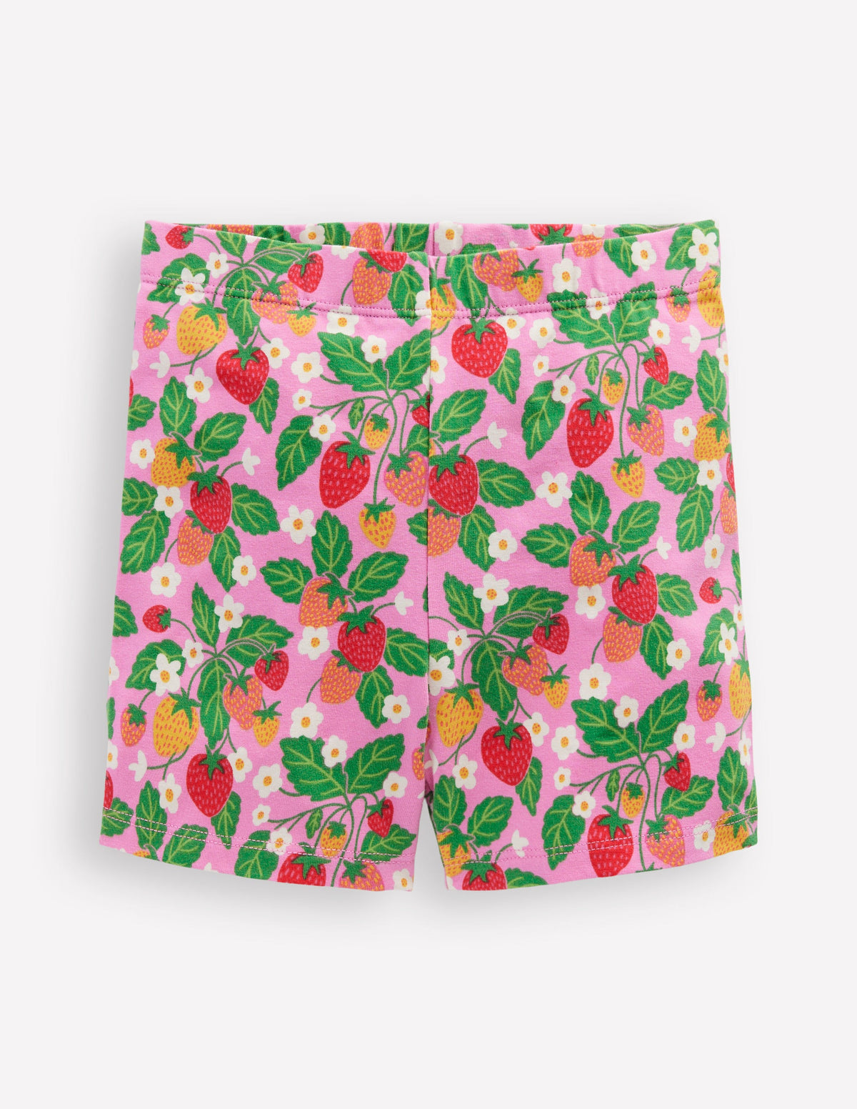 Cartwheel Shorts-Cosmos Pink Strawberry Patch - Image 1
