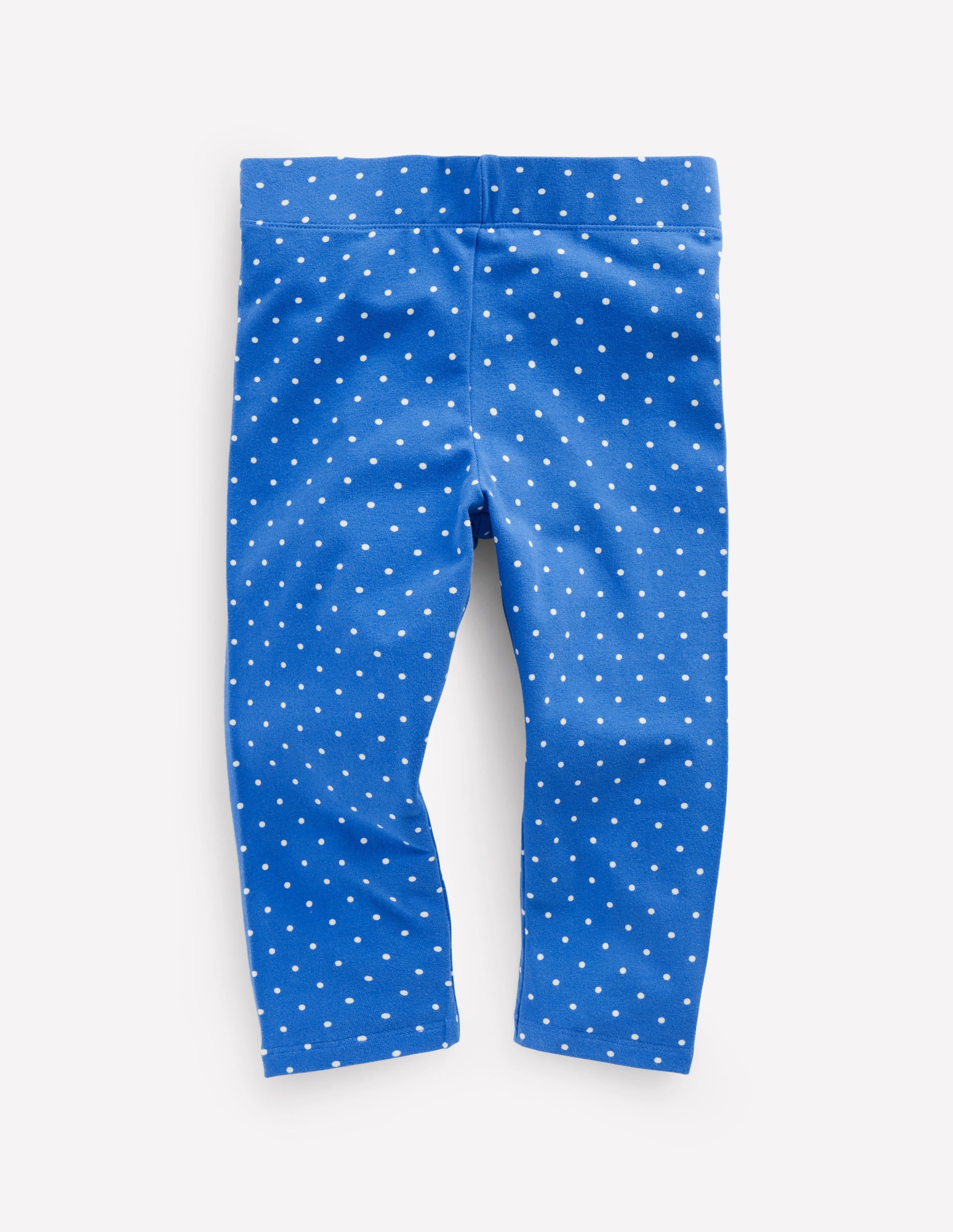 Fun Cropped Leggings-Kingfisher Blue Pin Spot - Image 1