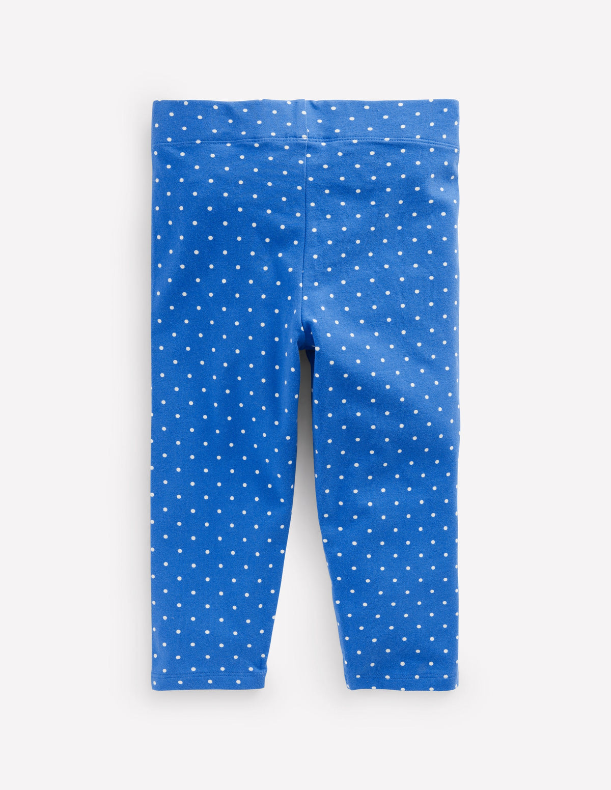 Fun Cropped Leggings-Kingfisher Blue Pin Spot - Image 2