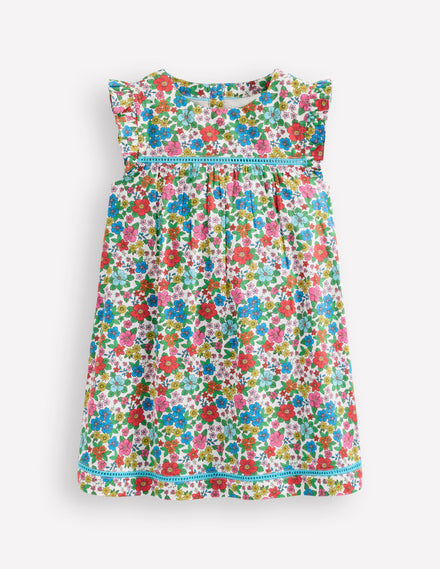 Woven Holiday Dress-Multi Holiday Flowerbed