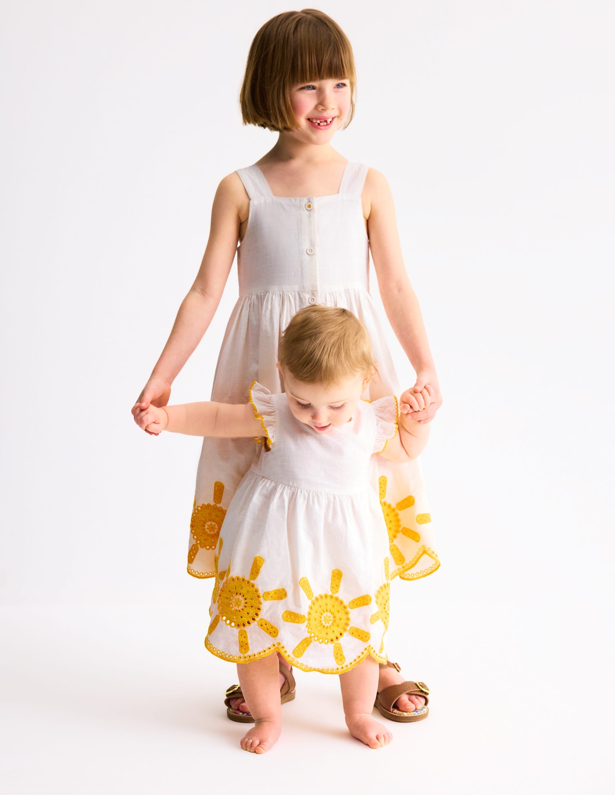 Remy Button Through Dress-Ivory Sunshine - Image 5