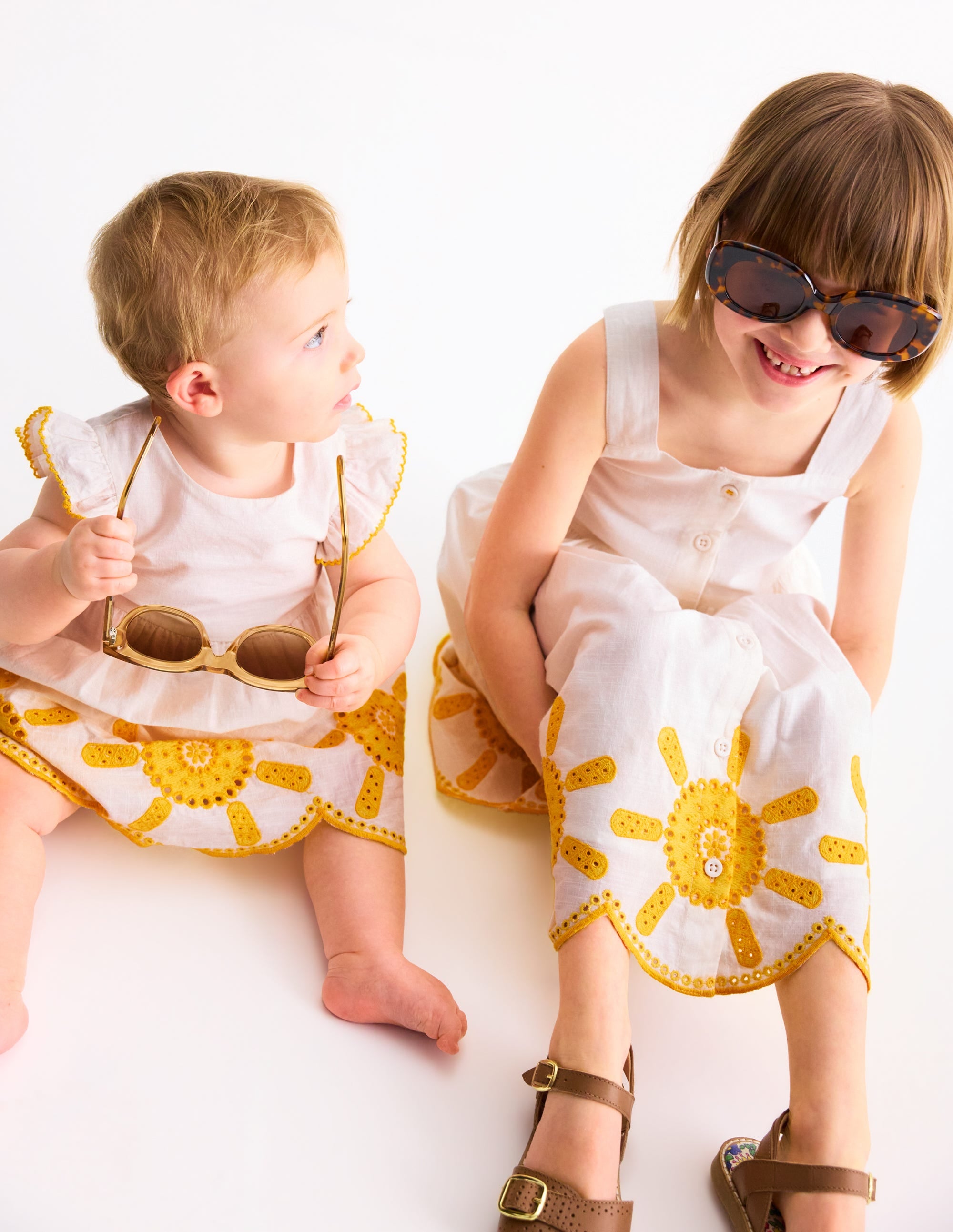 Remy Button Through Dress-Ivory Sunshine - Image 6