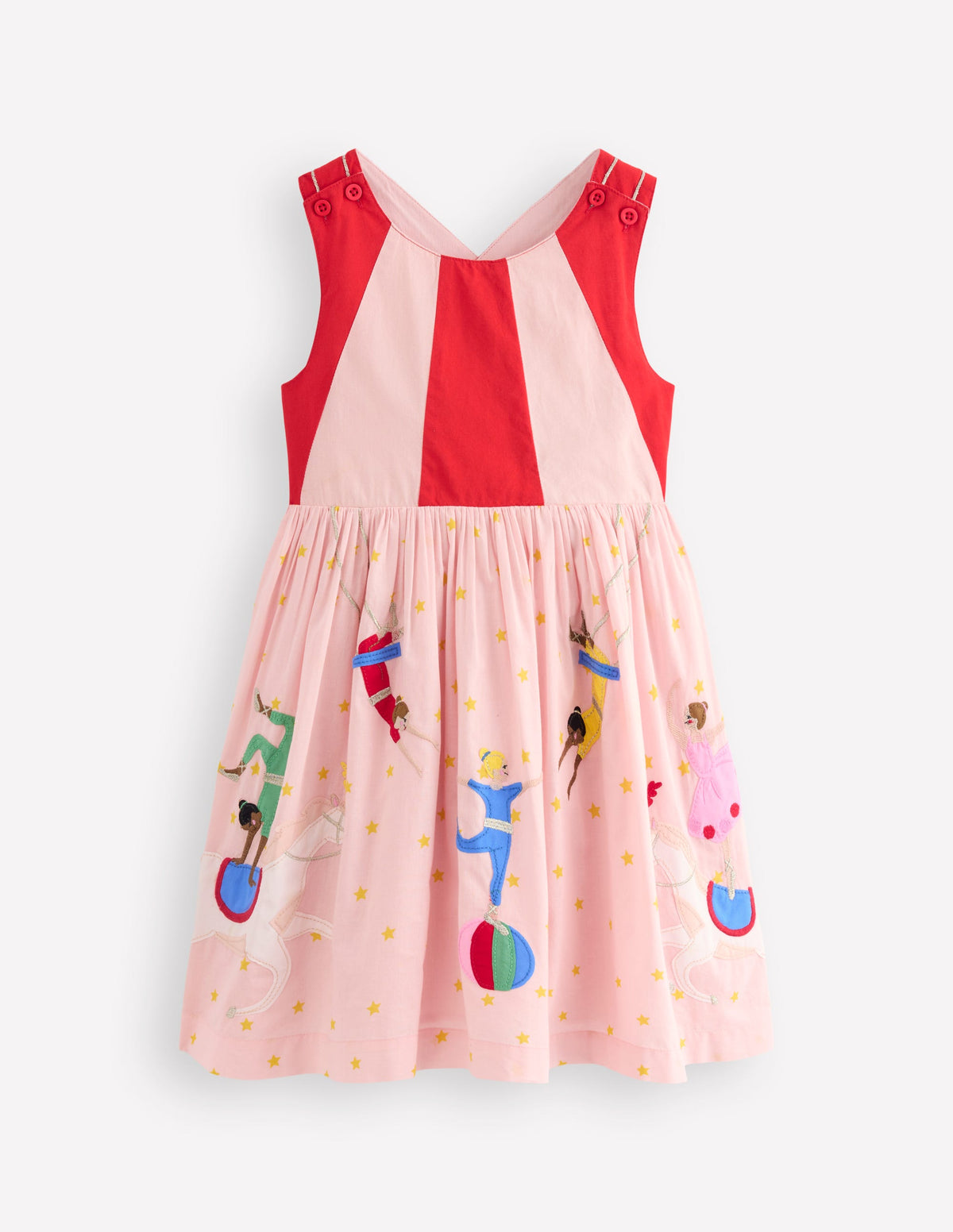 Zadie Applique Back Dress-Circus Acrobats - Image 1