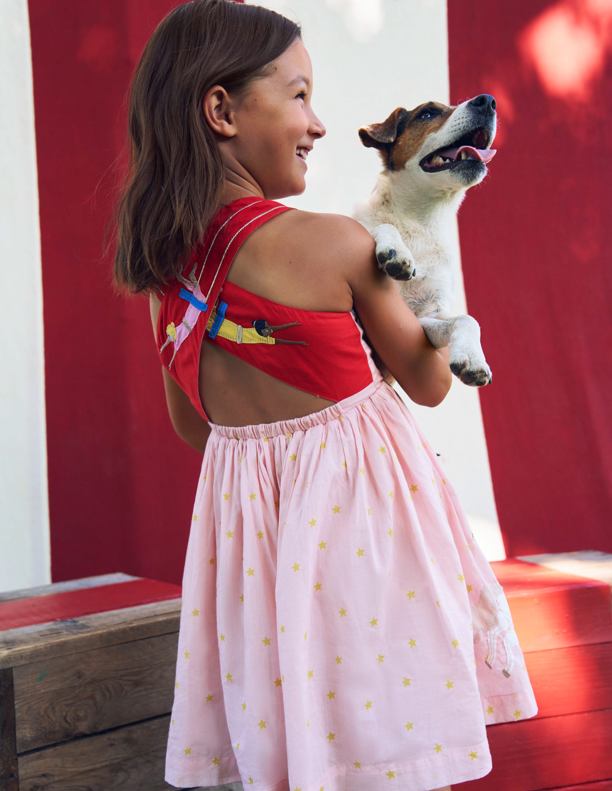 Zadie Applique Back Dress-Circus Acrobats - Image 5