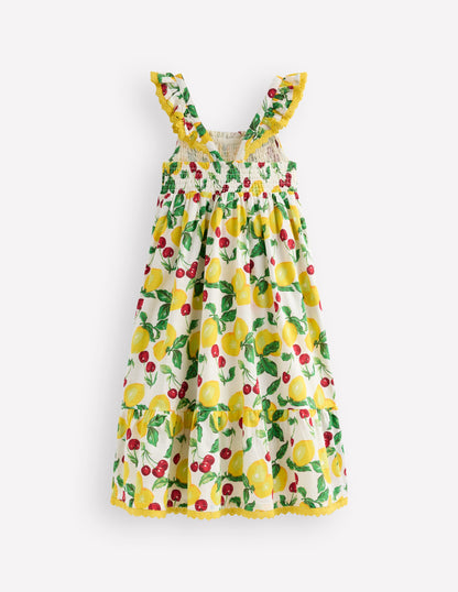 Luella Frill Maxi Sundress-Ivory Lemons and Cherries