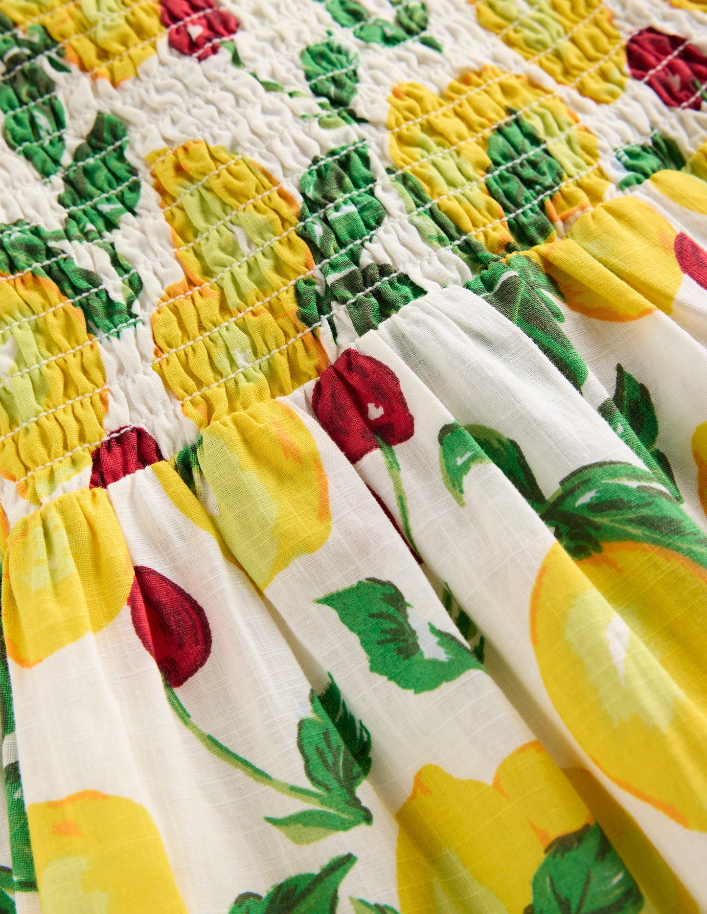 Luella Frill Maxi Sundress-Ivory Lemons and Cherries