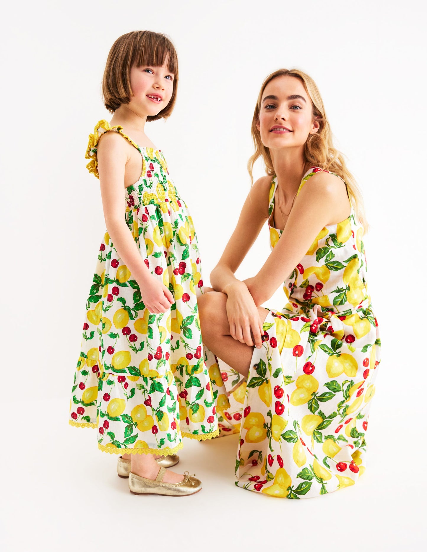 Luella Frill Maxi Sundress-Ivory Lemons and Cherries