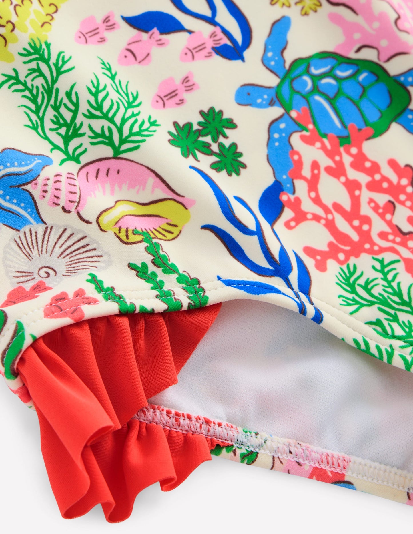 Pretty Cross-Back Swimsuit-Multi Coral Cove