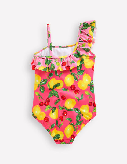 Lila One Shoulder Swimsuit-Lemon and Cherry Hotchpotch