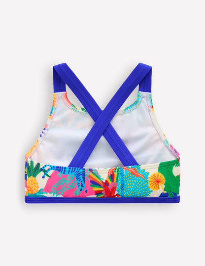 Cross-back Bikini Top-Soft Ivory Multi Jungle-2