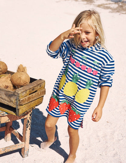 Mara Towelling Throw-On-Bright Blue Fruit Stripe-4