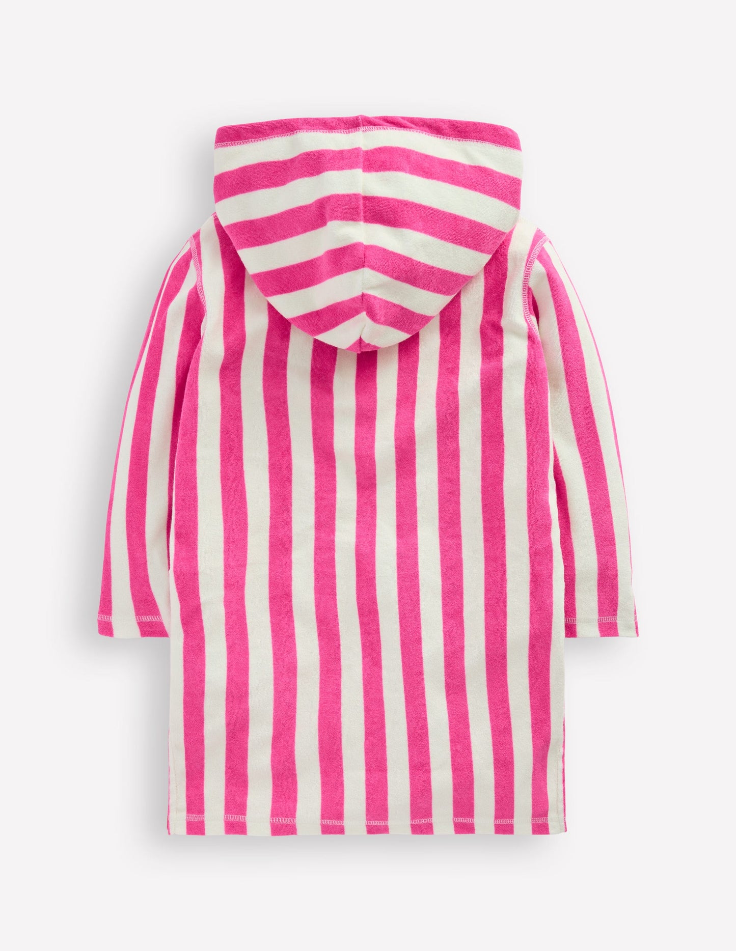 Mara Towelling Throw-On-Sorbet Pink Palm Tree Stripe