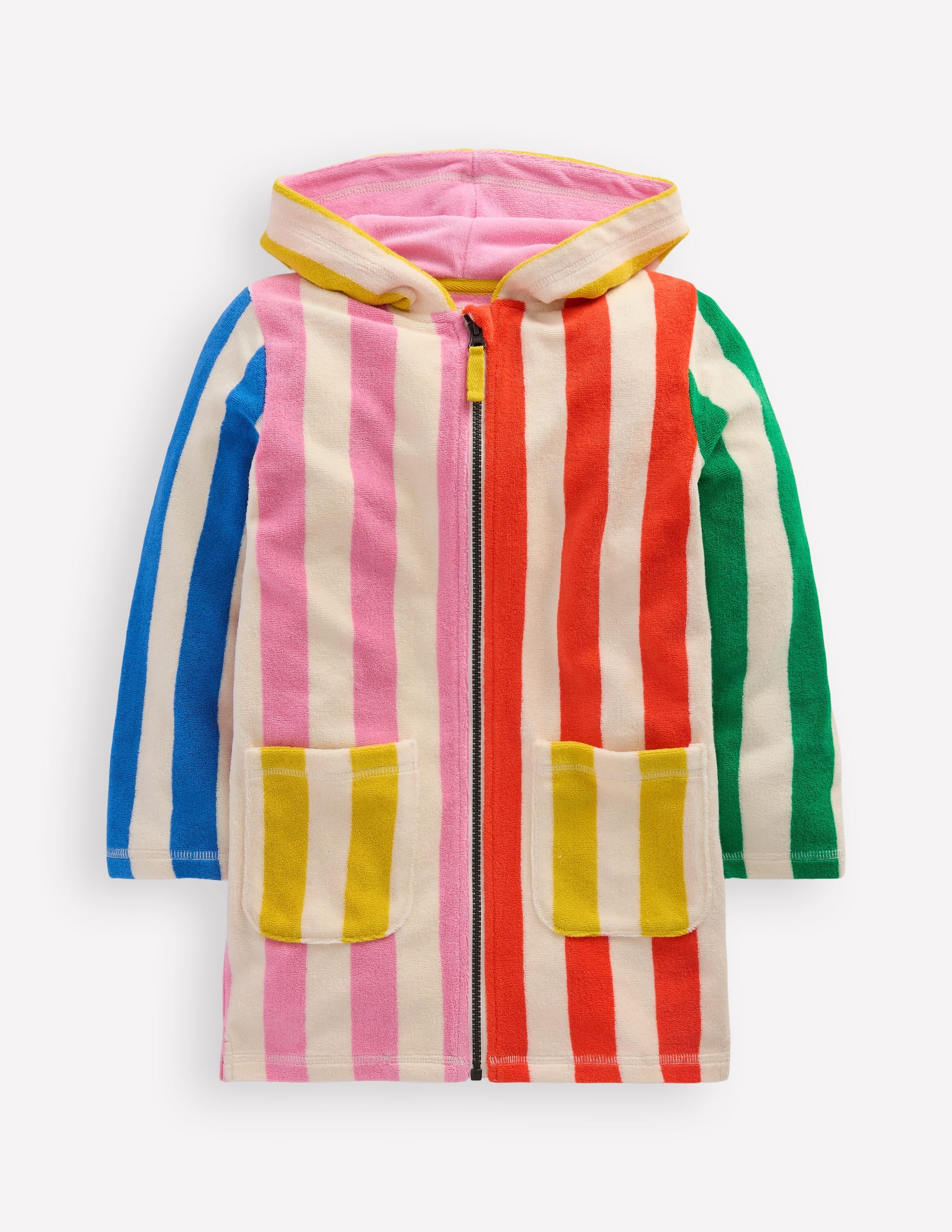 Romie Towelling Zip Throw-On-Hotchpotch Stripe - Image 1
