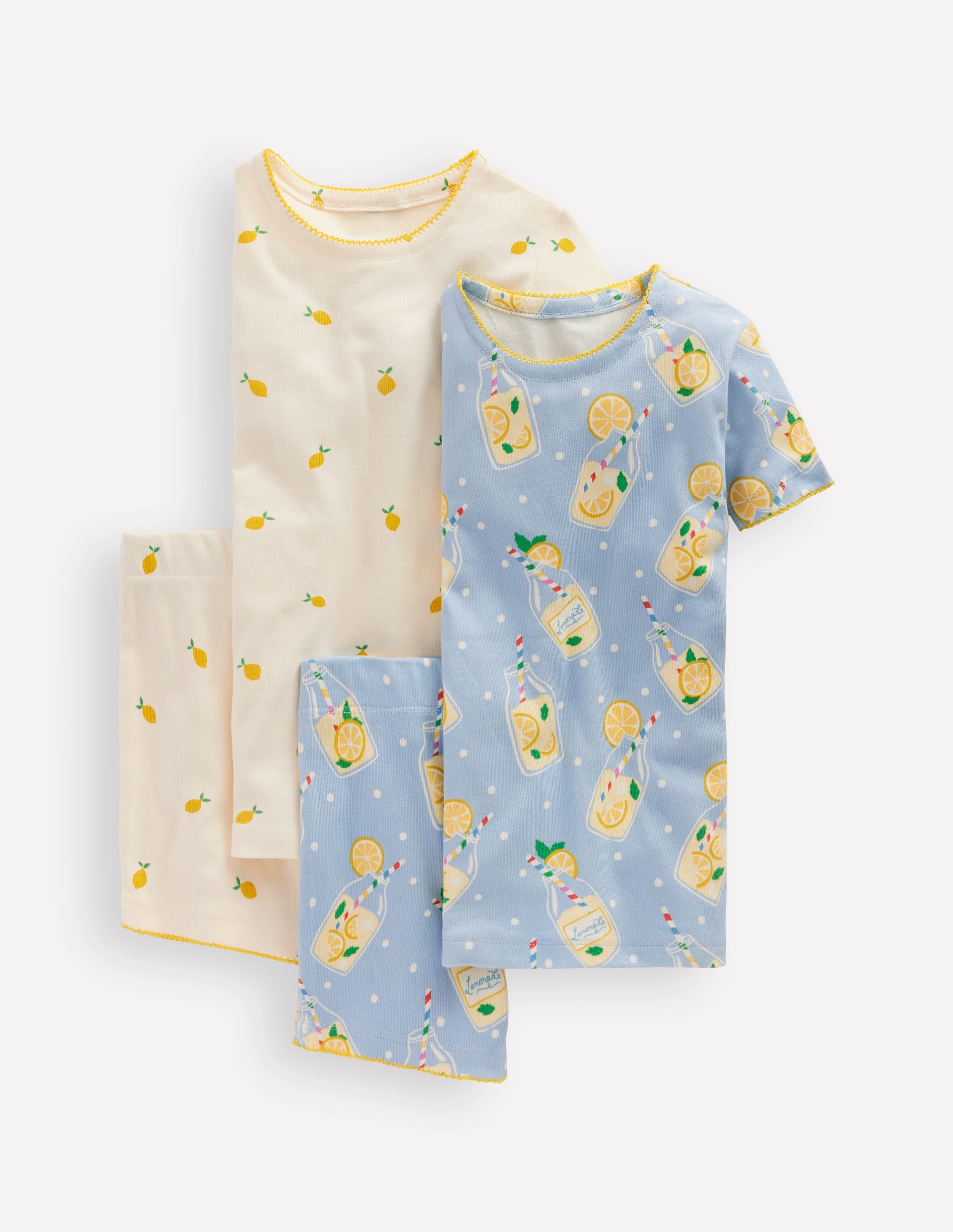 Twin Pack Short Pyjamas-Lemonade Mix - Image 1