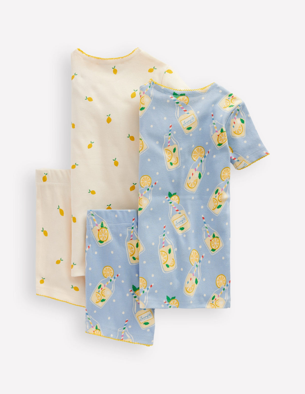 Twin Pack Short Pyjamas-Lemonade Mix - Image 2