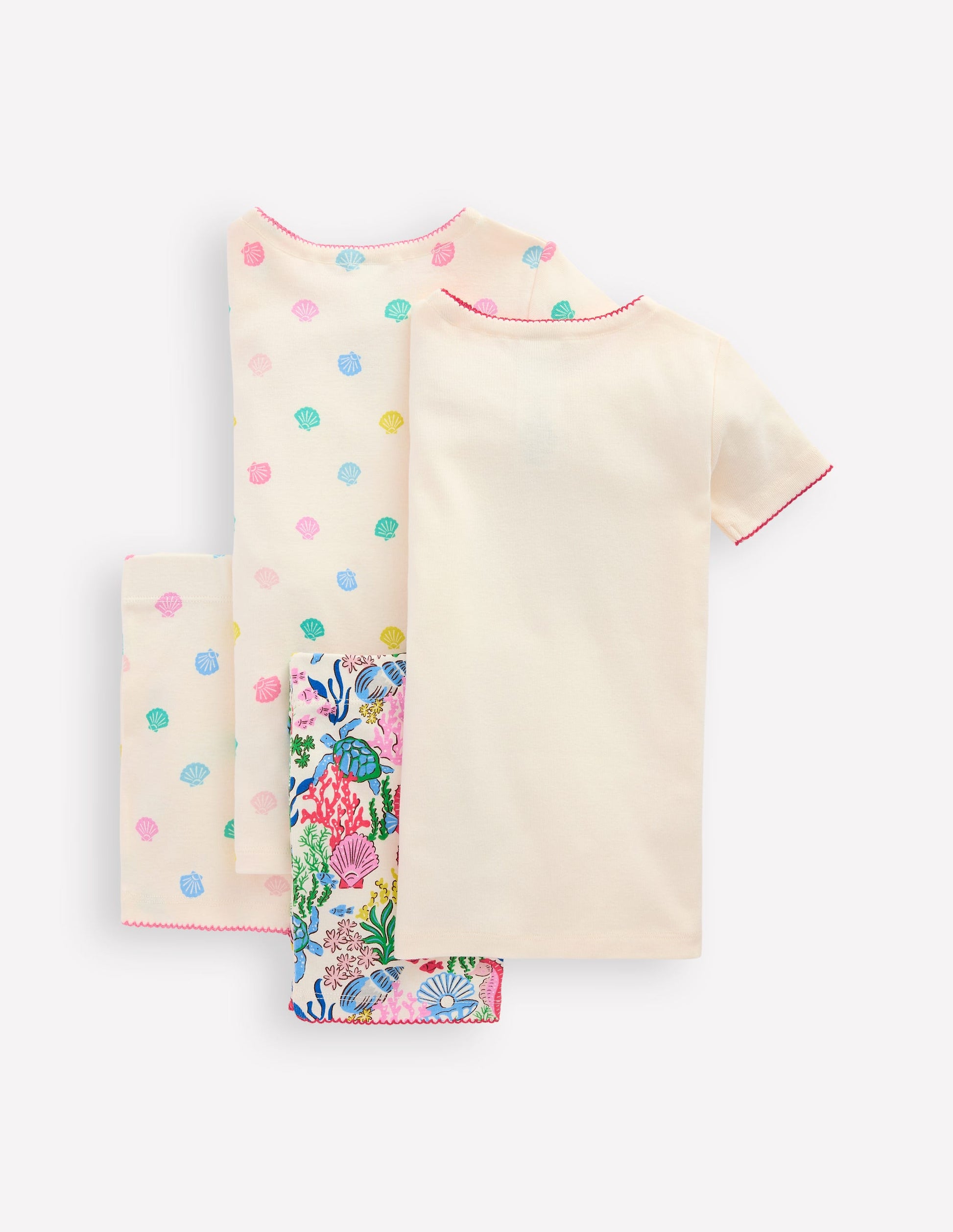 Twin Pack Short Pyjamas-Multi Coral Cove-2