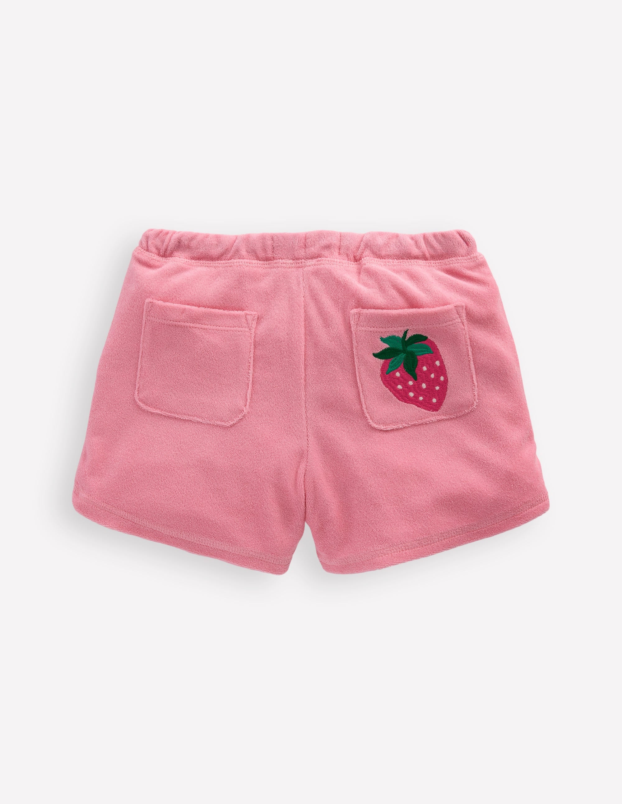 Printed Towelling Short-Chalk Pink Applique Fruit - Image 2