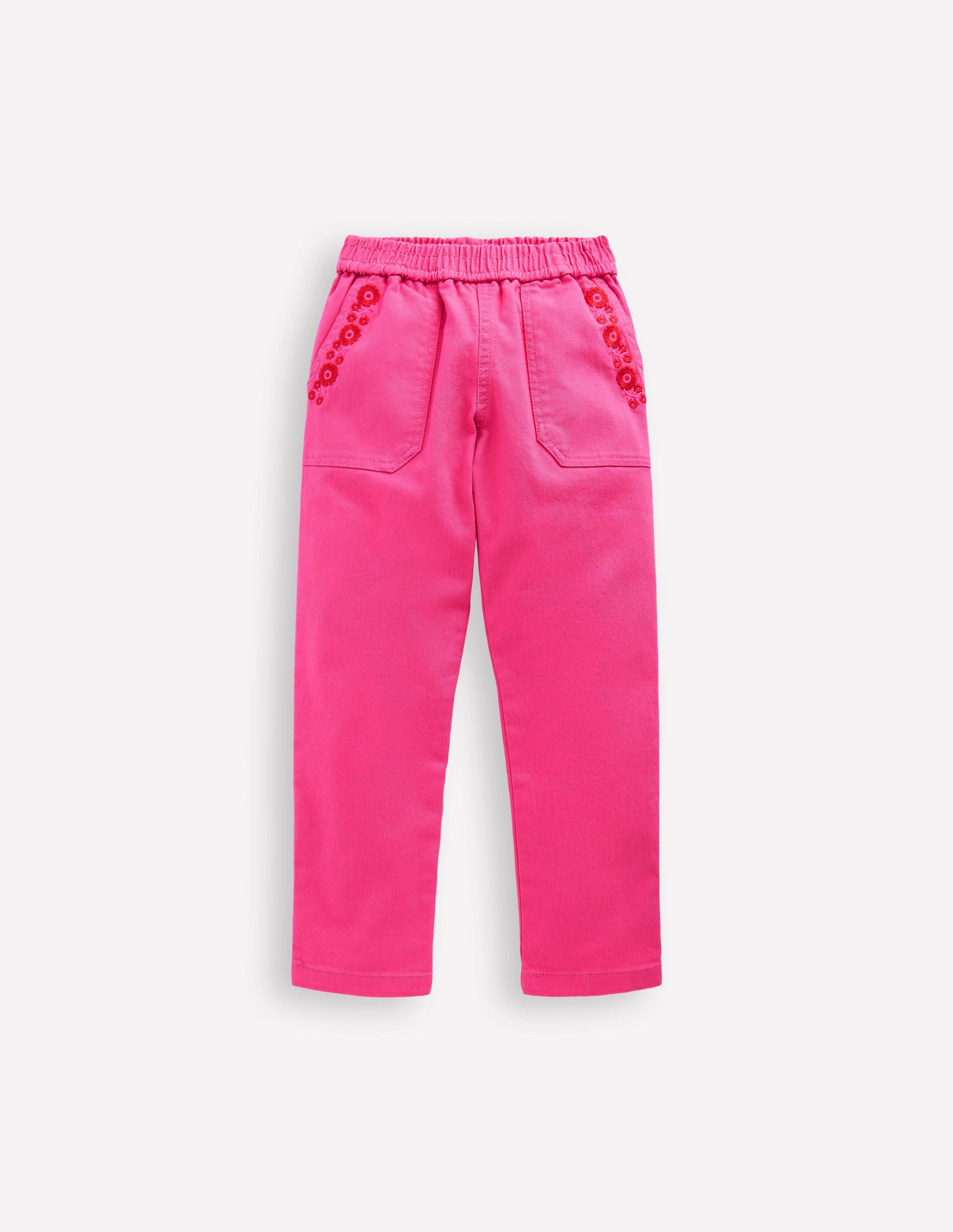 Pull-On Pants-Sorbet Pink Embroidered - Image 1