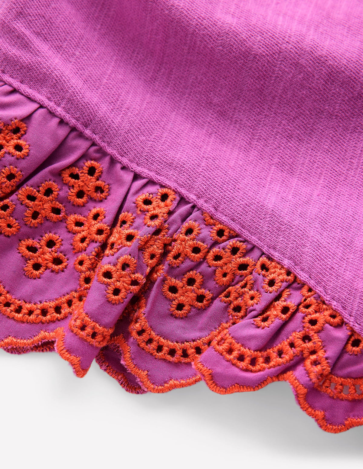 Margaret Broderie Frill Tee-Orchid Purple - Image 3