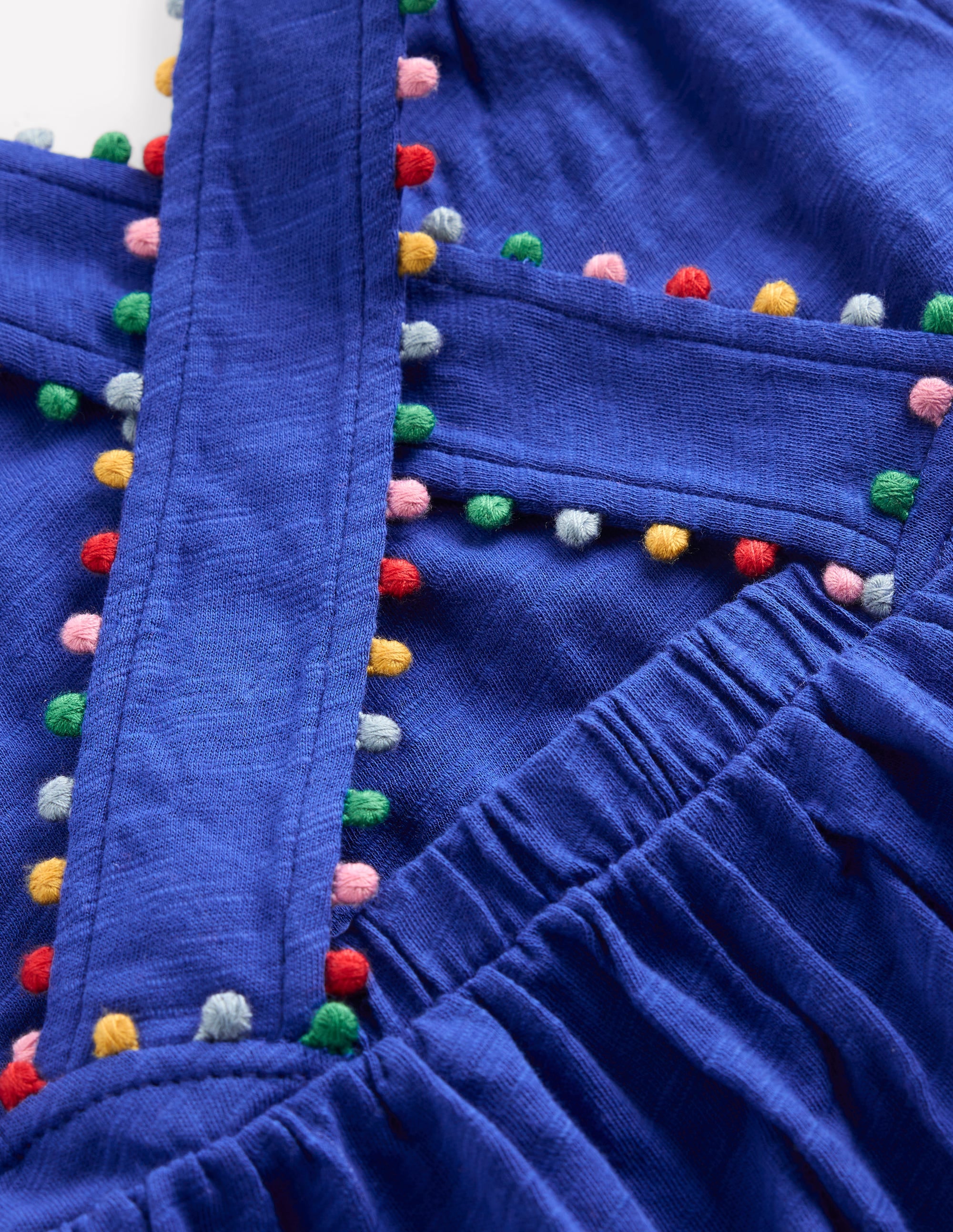 Cross-back Pom Top-Bright Blue - Image 3