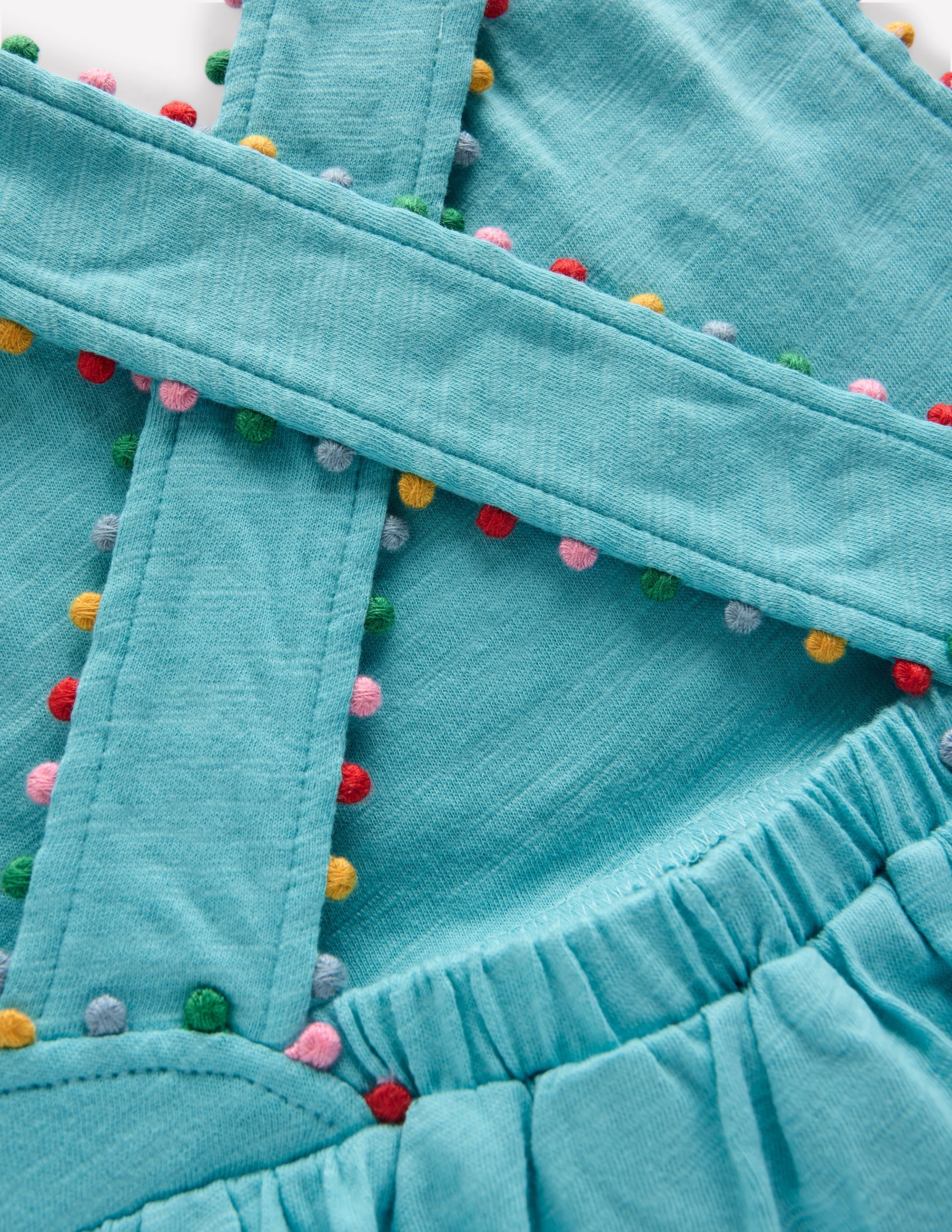 Cross-back Pom Top-Caribbean Blue - Image 3