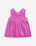 Cross-back Pom Top-Foxglove Purple