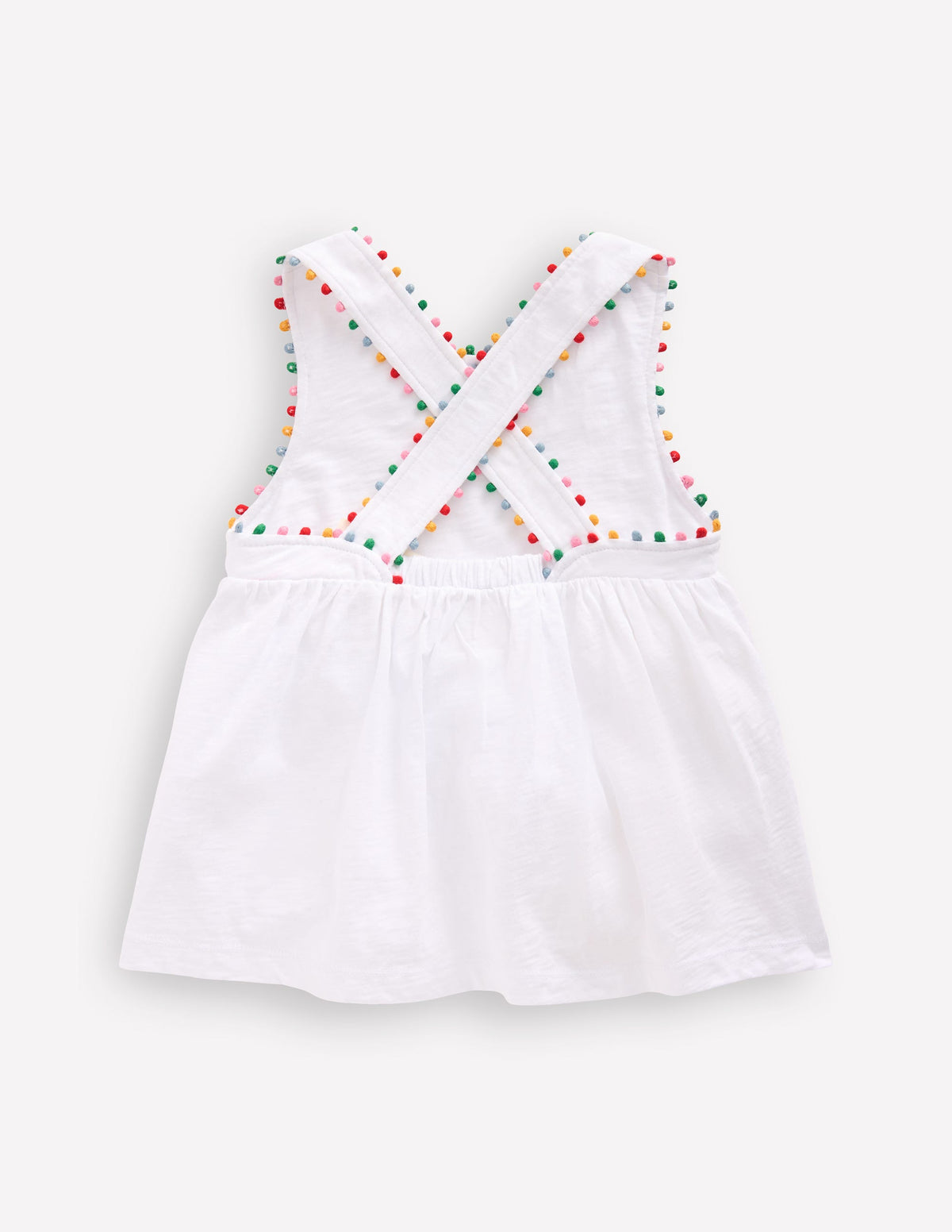 Cross-back Pom Top-White - Image 2