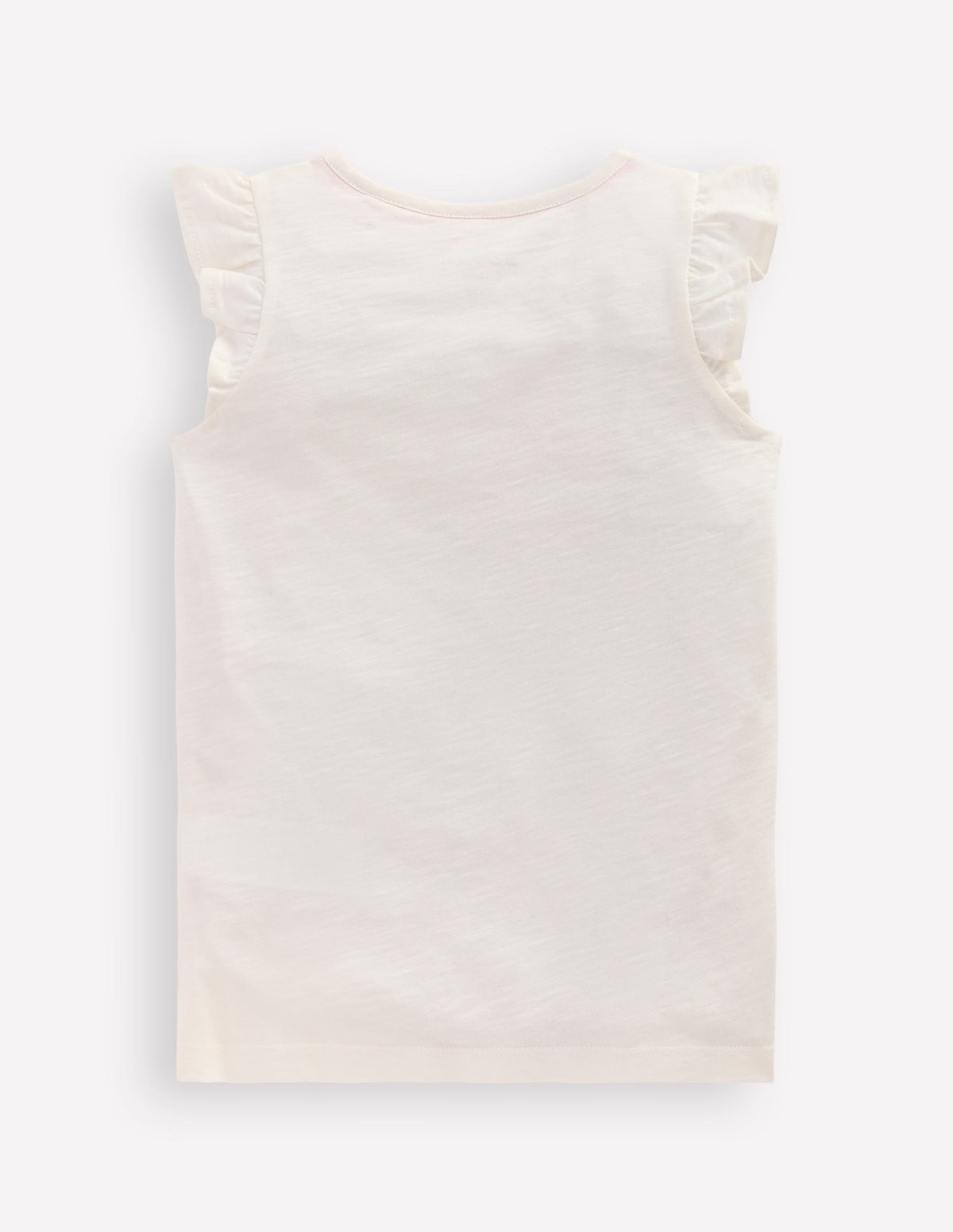 Short Sleeve Frill Logo Top-Soft Ivory Pets - Image 2