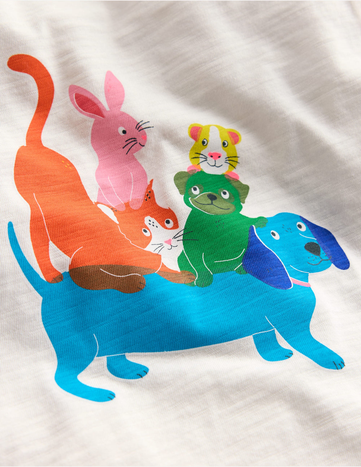 Short Sleeve Frill Logo Top-Soft Ivory Pets - Image 3