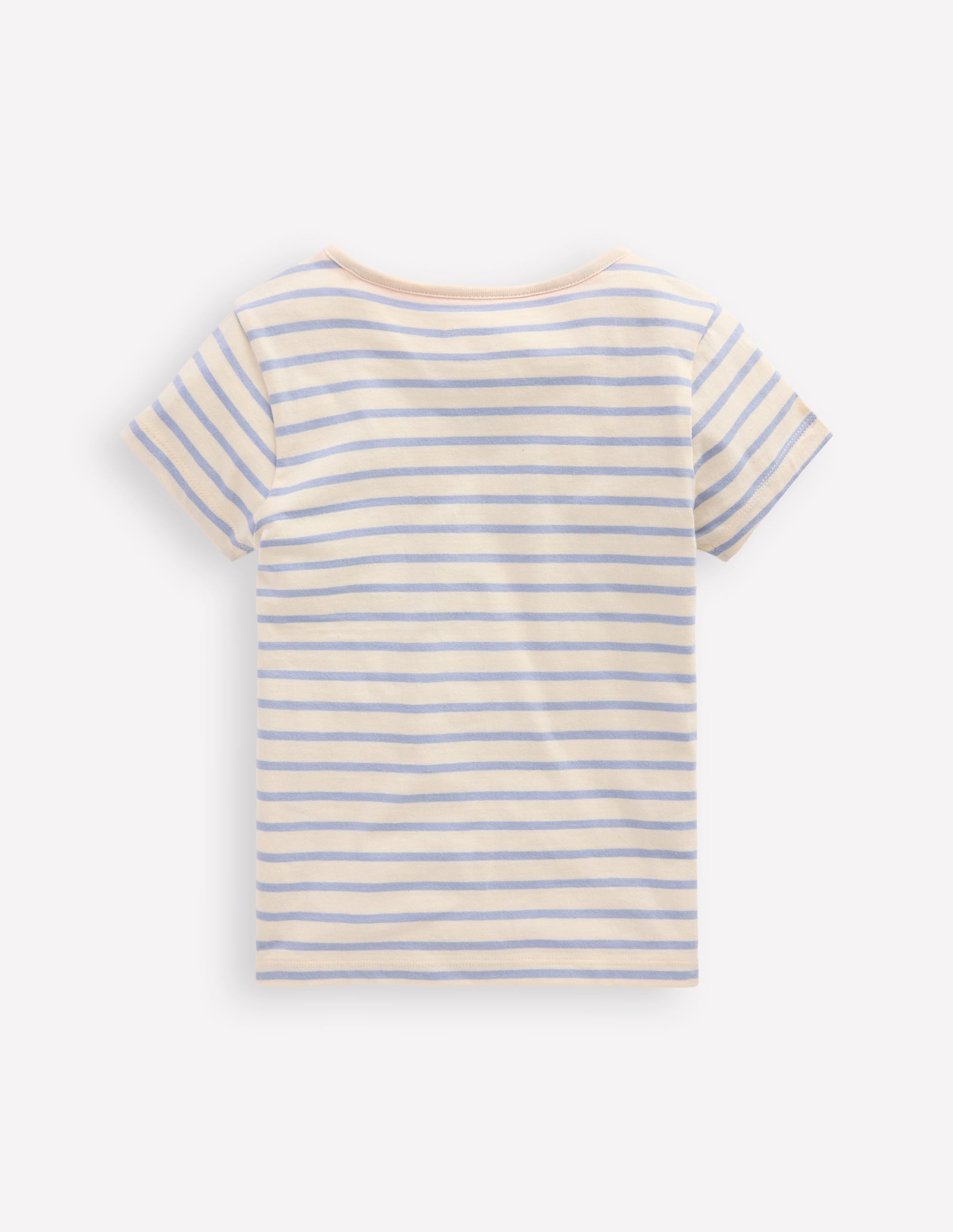 Short Sleeve Appliqué T-shirt-Glacier Blue/ Ivory Ice Creams - Image 2