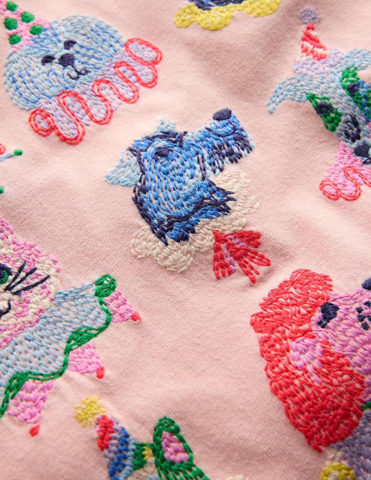 Puff Sleeve Superstitch Top-Chalk Pink Circus Pets - Image 3
