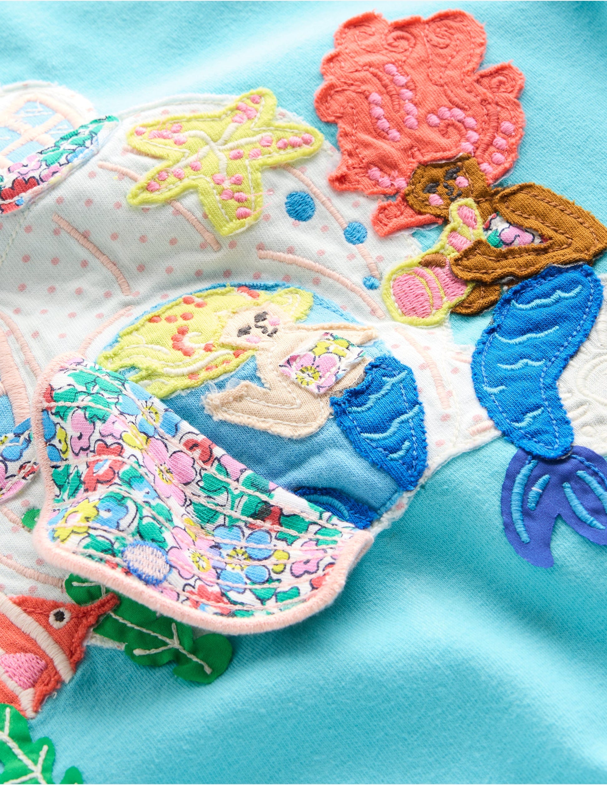 Lift The Flap Short Sleeve Top-Aquamarine Blue Mermaid-3