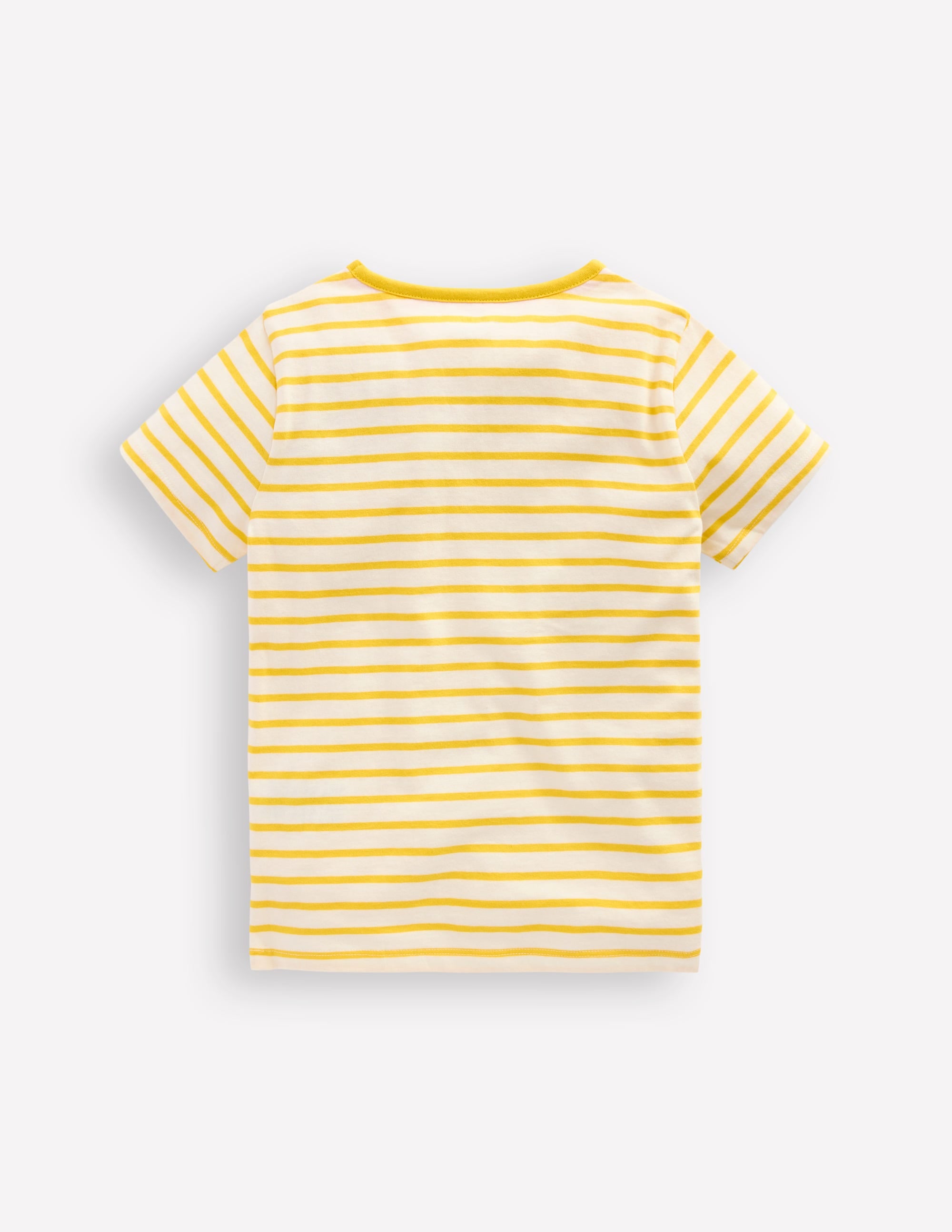 Lift The Flap Short Sleeve Top-Pineapple Yellow Stripe Cat - Image 2