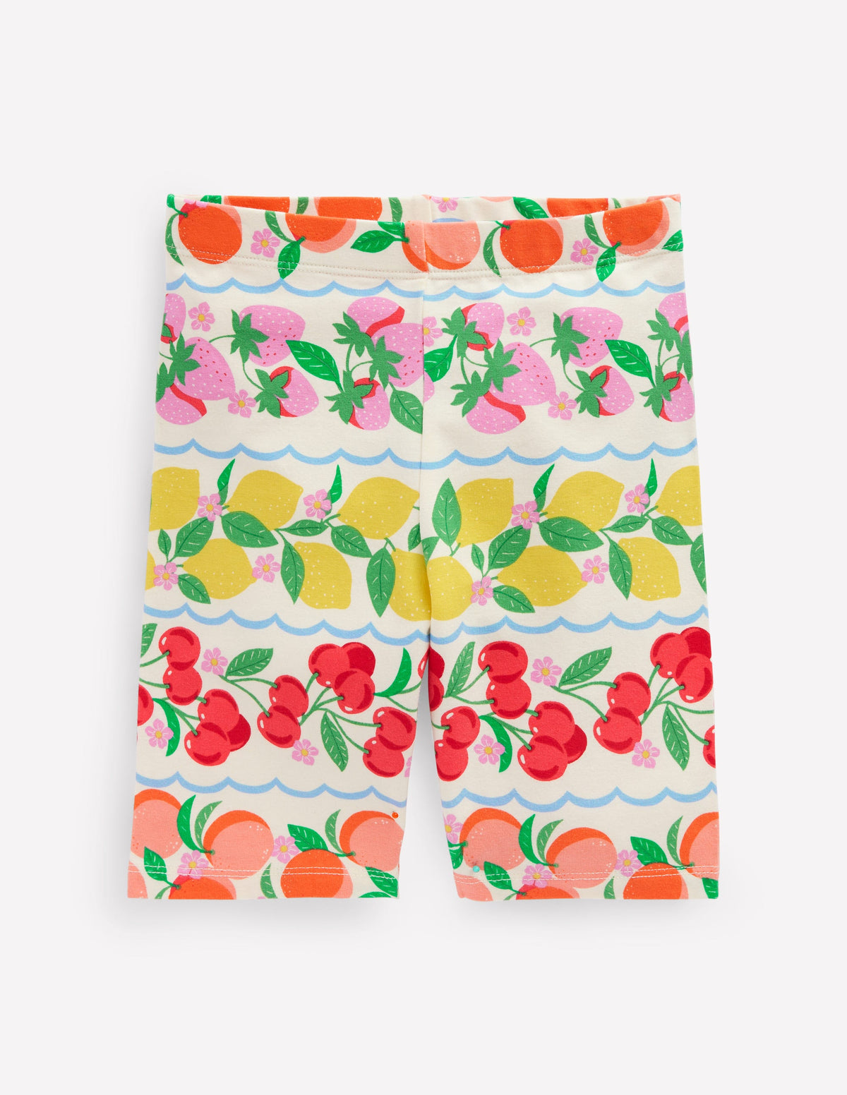 Biker Shorts-Rainbow Fruit Stripe - Image 1