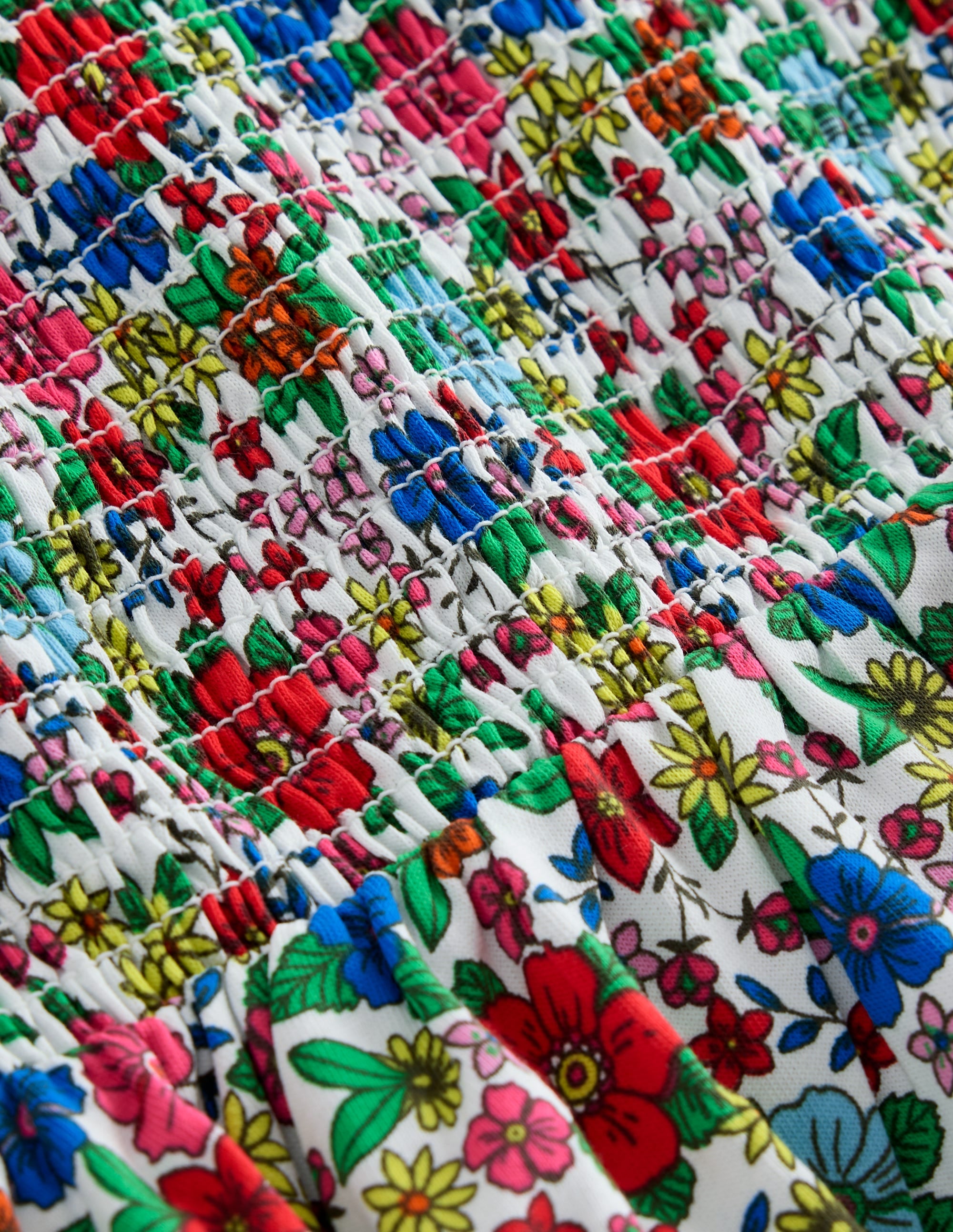 Willa Shirred Jersey Dress-Multi Holiday Flowerbed - Image 4