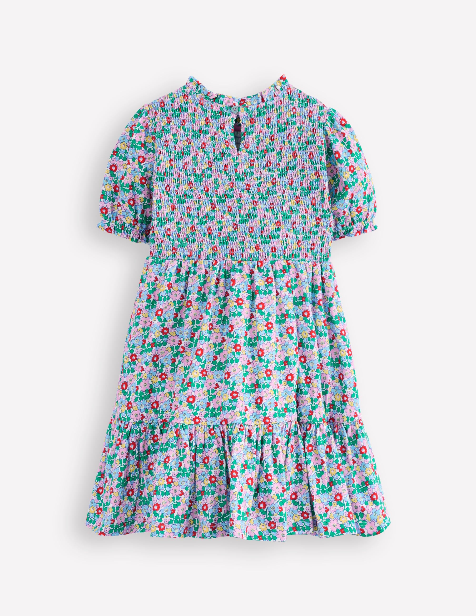 Aurora Shirred Twirly Dress-Multi Flowerbed - Image 2