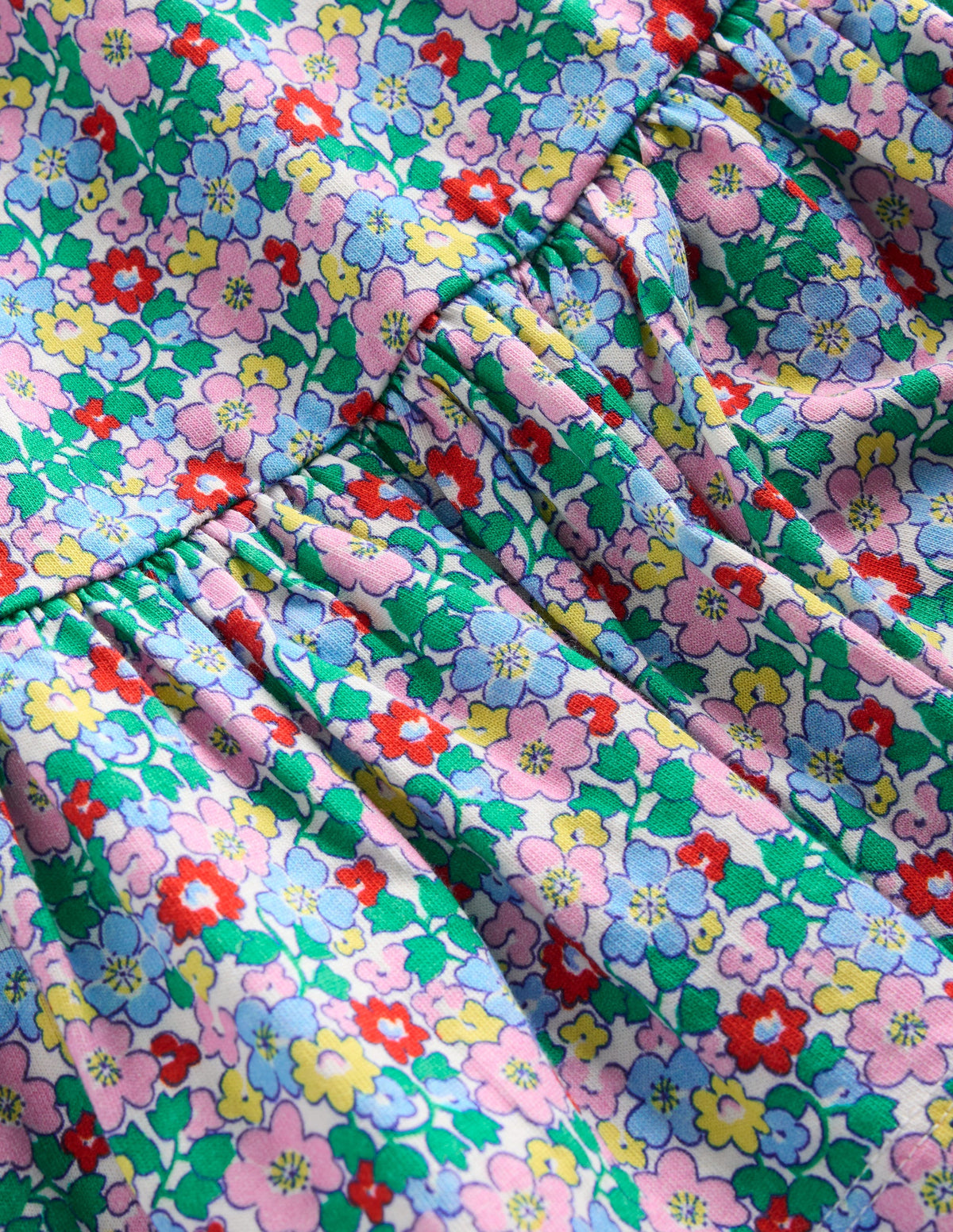 Aurora Shirred Twirly Dress-Multi Flowerbed - Image 3