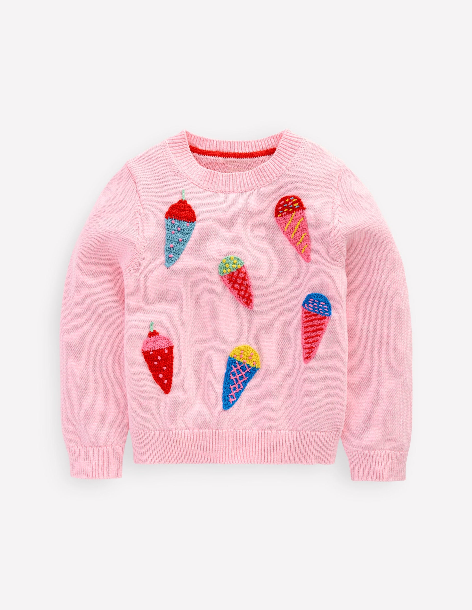 Karina Fun Crochet Sweater-Soft Pink Ice Creams-1