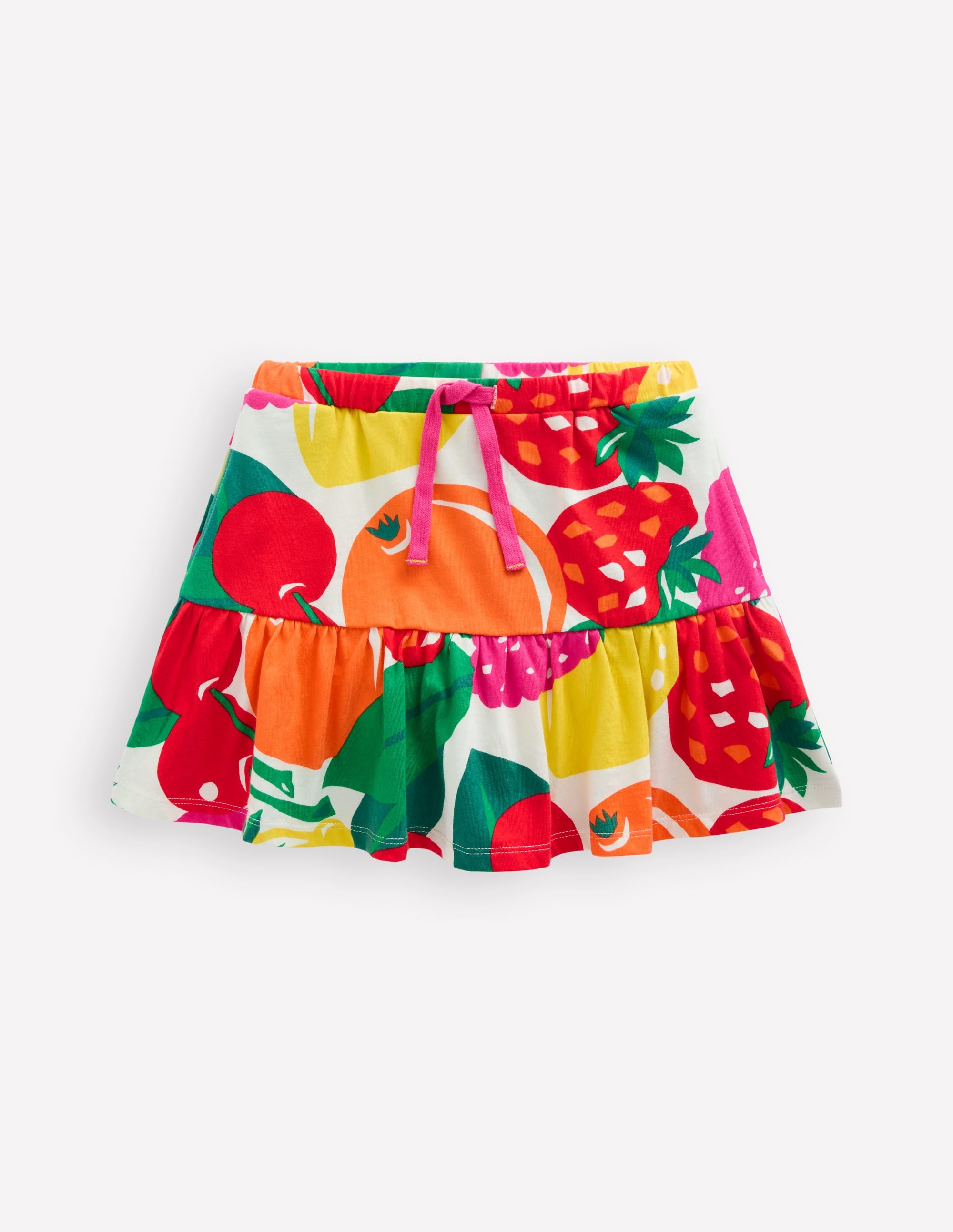 Tiered Jersey Skort-Multi Giant Fruit - Image 1