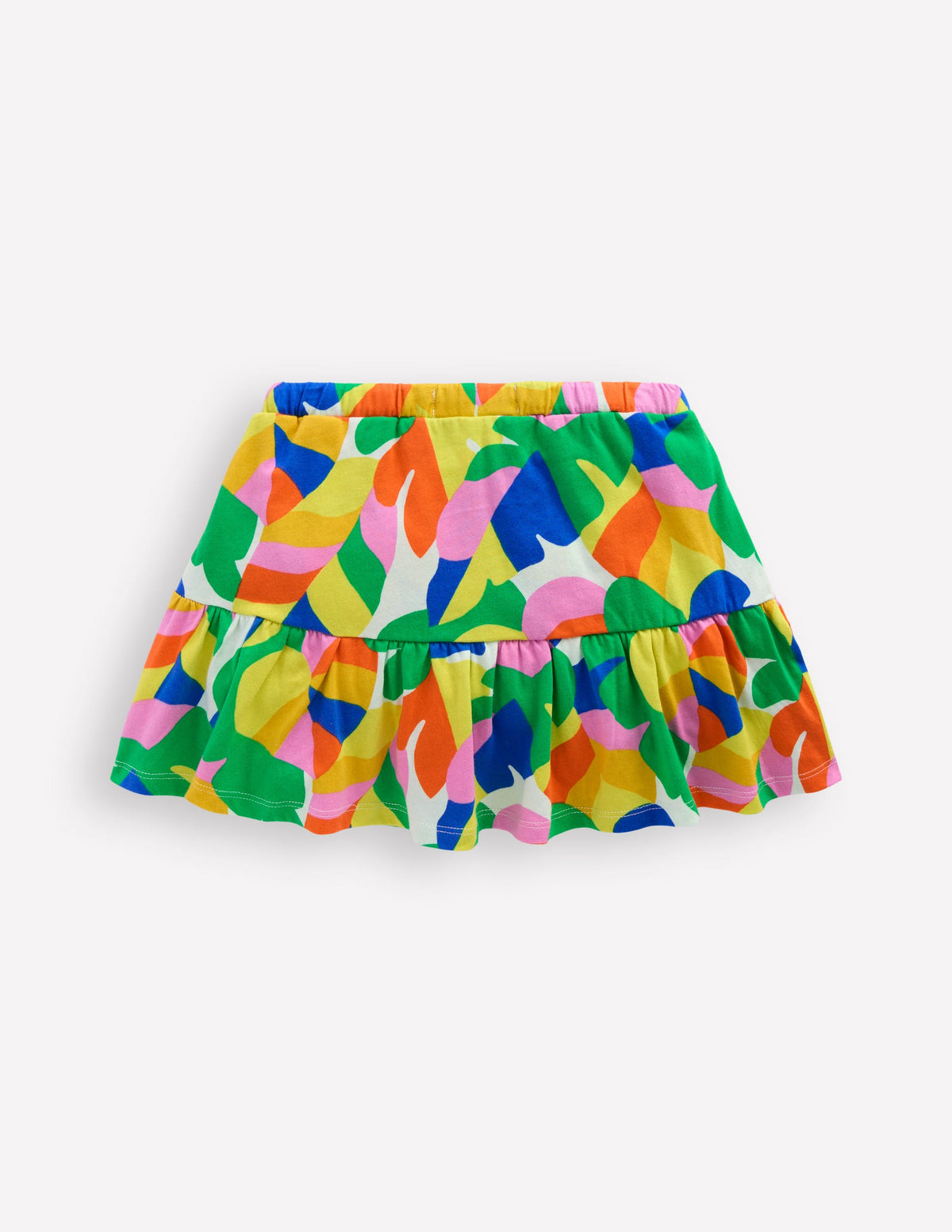 Tiered Jersey Skort-Multi Abstract Palm - Image 2