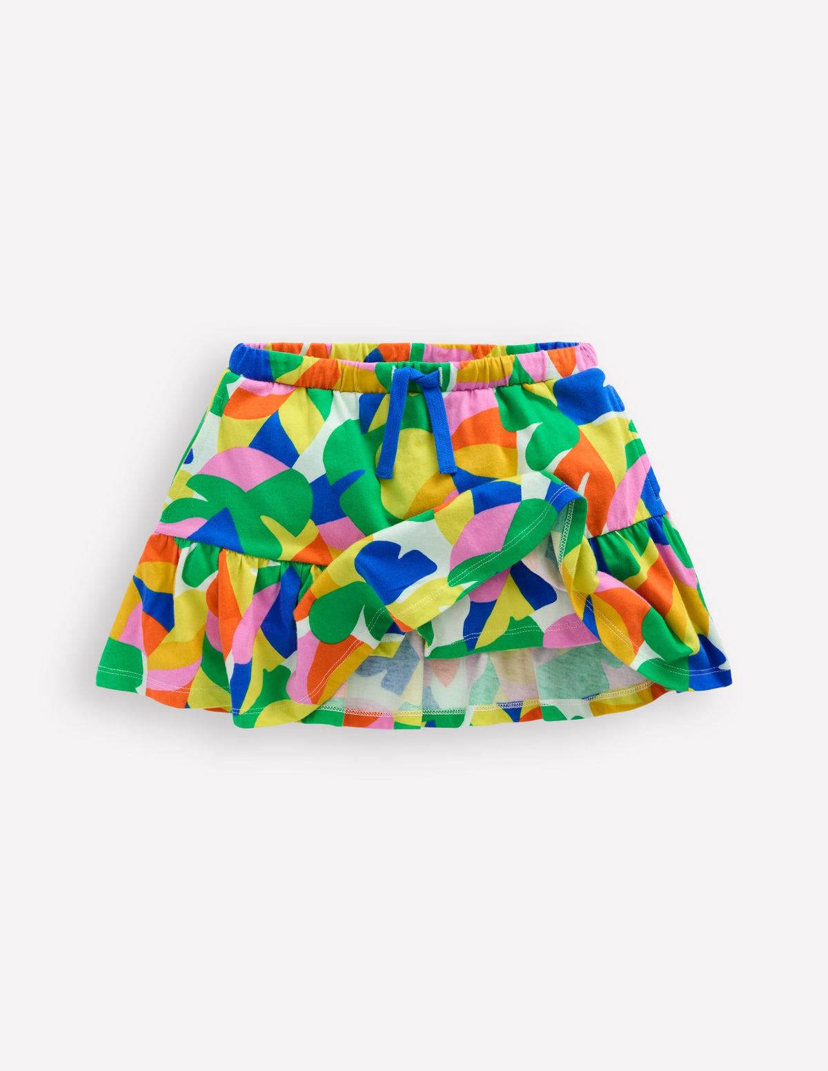 Tiered Jersey Skort-Multi Abstract Palm - Image 4