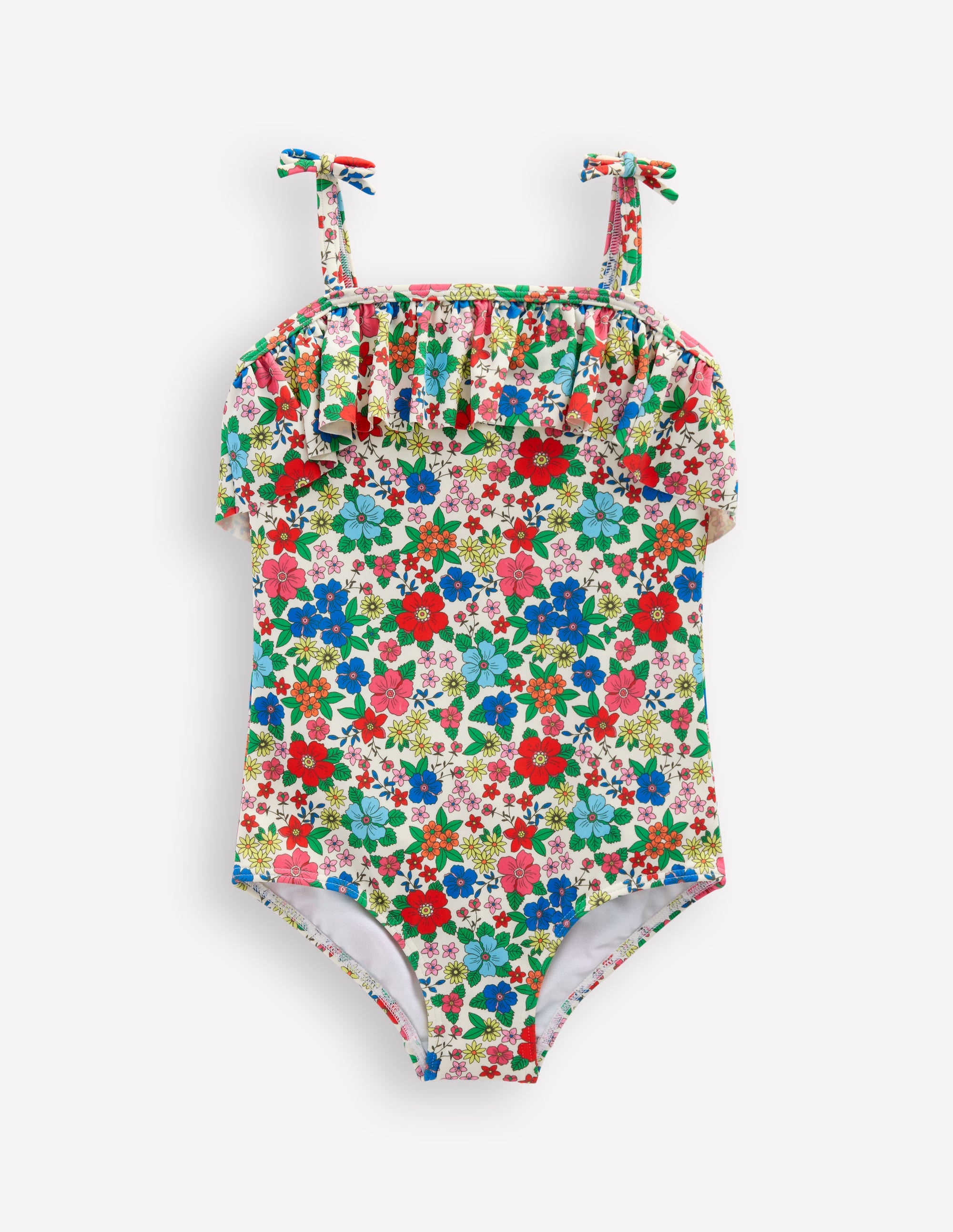 Tallulah Frill Swimsuit-Multi Holiday Flowerbed - Image 1