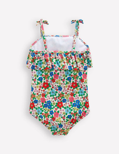 Tallulah Frill Swimsuit-Multi Holiday Flowerbed