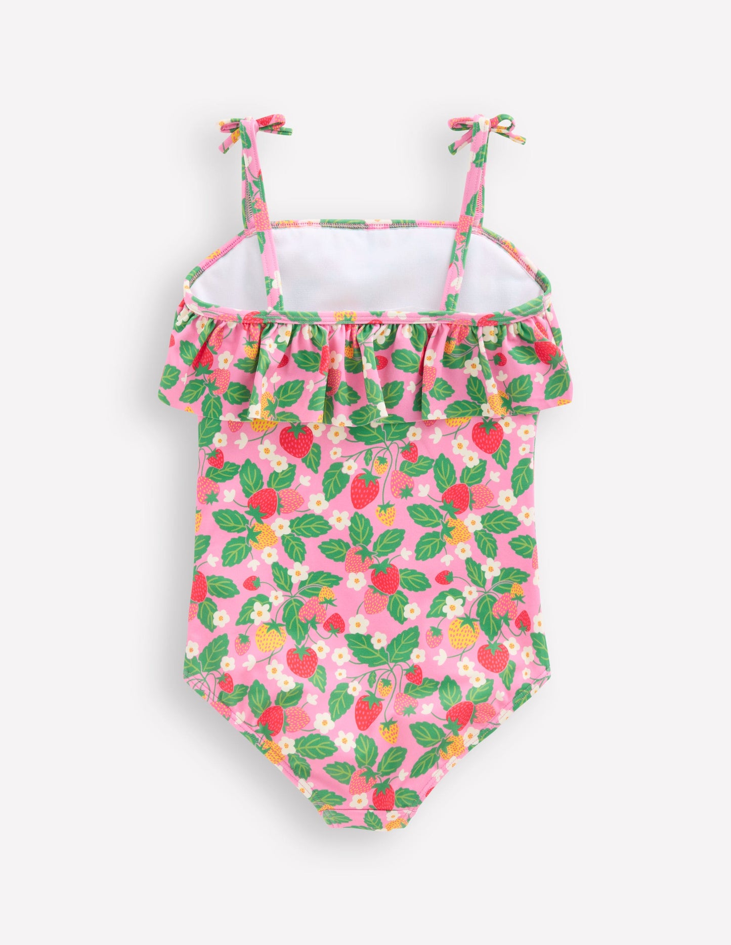 Tallulah Frill Swimsuit-Pink Strawberry Patch