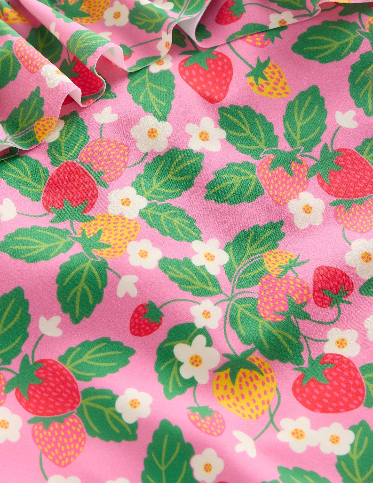 Tallulah Frill Swimsuit-Pink Strawberry Patch